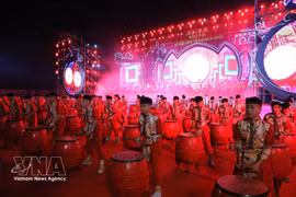 At the opening of the Tran Temple Festival last year. (Photo: VNA)