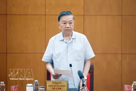 General Secretary of the Communist Party of Vietnam Central Committee and State President To Lam speaks at at a working session in Hanoi on May 21, 2026. (Photo: VNA)