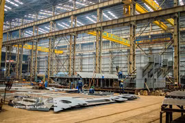Inside Bach Dang shipbuilding factory (Photo: VNA)