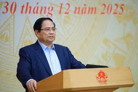 Prime Minister Pham Minh Chinh addresses the conference to review “Quang Trung Campaign” on December 30 (Photo: VNA)