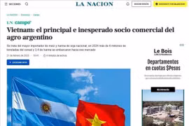 A screenshot photo of the article published on La Nacion, Argentina's leading daily (Photo: VNA)