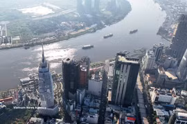 Financial buildings in downtown Ho Chi Minh City along the Saigon River. (Photo: VNA)