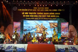 A performance at the opening ceremony of the 2026 Bach Dang Festival. (Photo: VNA)