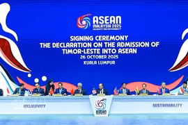 At the signing ceremony for the declaration on the admission of Timor-Leste into ASEAN in Kuala Lumpur in 2025 (Photo: VNA)