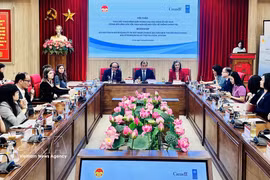 A view of a workshop on advancing gender equality in the public sector amid the restructuring and streamlining of the political system in Hanoi on September 15 (Photo: VNA)