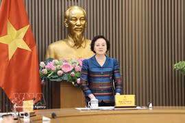 Deputy Prime Minister Pham Thi Thanh Tra speaks at the event. (Photo: VNA)
