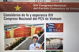 Prensa Latina's special section on the 14th National Congress of the Communist Party of Vietnam (Photo: VNA)