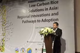 Director General of the Vietnam Academy of Agricultural Sciences Nguyen Hong Son speaks at the workshop. (Photo: baochinhphu.vn)