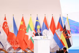 Chinese Vice Minister of Commerce Yan Dong speaks at the opening ceremony of the 23rd China–ASEAN Expo (CAEXPO) on September 17. (Photo: VNA)