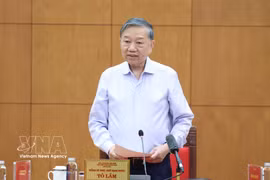 General Secretary of the Communist Party of Vietnam Central Committee and President To Lam speaks at the meeting of standing members of the Central Steering Committee for Prevention and Control of Corruption, Wastefulness, and Negative Phenomena on September 17. (Photo: VNA)