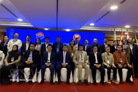 Delegates pose for a group photo at the workshop (Photo: VNA)