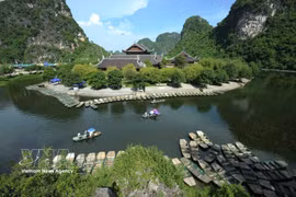 A boat pier at the Trang An Scenic Landscape Complex in Ninh Binh province (Photo: VNA)