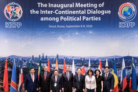 The CPV delegation attends the first Intercontinental Dialogue among Political Parties (ICDPP) in Seoul, the Republic of Korea. (Photo: daibieunhandan.vn)