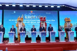 The groundbreaking ceremony for the Lien Ha Thai Industrial Park Project – South Zone (Green iP-3). (Photo: VNA)