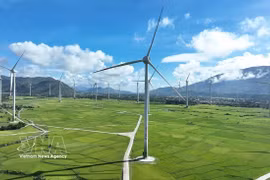 Wind farm in Thuan Nam commune, Khanh Hoa province (Illustrative photo: VNA)