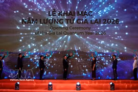 Delegates mark the launch of Gia Lai Quantum Year 2026. (Photo: VNA)