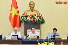 NA Chairman Tran Thanh Man speaks at the meeting (Photo: VNA)