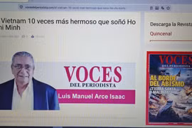 Cuban journalist Luis Manuel Arce Isaac, author of the article published in Mexico’s Voces del Periodista magazine. (Photo: Screenshot/VNA)