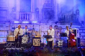 The Song Hong Jazz Band perform at the opening ceremony of the Hanoi International Jazz Festival 2026 on September 17. (Photo: VNA)