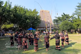 A performance at the Great National Unity Festival 2025 held at the Vietnam National Village for Ethnic Culture and Tourism (Photo: VNA)