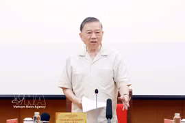 Party General Secretary and State President To Lam speaks at the second session of the Central Steering Committee for Vietnamese culture development in Hanoi on July 13. (Photo: VNA)
