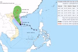 A map shows the path of storm Maysak as of 5:00 pm on July 3, 2026 (Photo: National Centre for Hydro-Meteorological Forecasting)