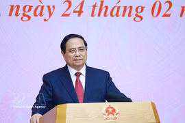 PM Pham Minh Chinh speaks at the meeting (Photo: VNA)