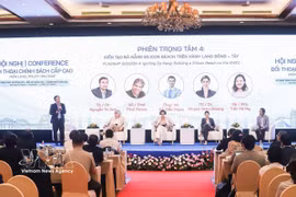 Tran Ha My attends a high-level policy dialogue on new growth models, innovation and global cities in Da Nang in July 2026. (Photo: VNA)