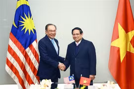 Prime Minister Pham Minh Chinh (right) and Malaysian Prime Minister Anwar Ibrahim. (Photo: VNA)
