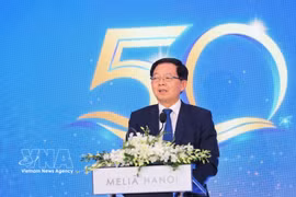 Deputy Prime Minister Ho Quoc Dung speaks at the ceremony marking VINATOM’s 50th anniversary in Hanoi on July 7. (Photo: VNA)