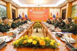 The 7th Vietnam - Russia Defence Strategy Dialogue is held on December 26 in Hanoi. (Photo: qdnd.vn)