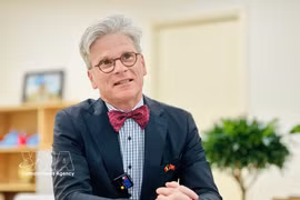 Belgian Ambassador to Vietnam Pieter Leenknegt in an interview with the Vietnam News Agency ahead of the official visit to Belgium by General Secretary of the Communist Party of Vietnam Central Committee and President To Lam (Photo: VNA)