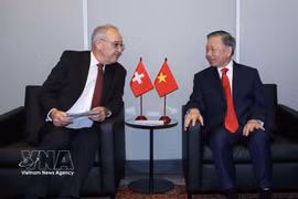 General Secretary of the Communist Party of Vietnam Central Committee and President To Lam (right) meets with Swiss President Guy Parmelin in New York on September 22, 2026 on the sidelines of the high-level general debate at the 81st session of the United Nations General Assembly (Photo: VNA)