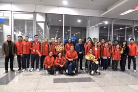 Vietnamese para sports athletes are welcomed back home on late January 27. (Photo: Sports Authority of Vietnam)