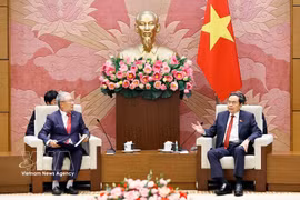 National Assembly President Tran Thanh Man (R) and Chairman of the Korea–Vietnam Friendship Association Lee Shin-jae. (Photo: VNA)
