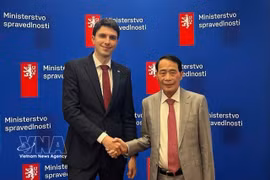 Deputy Minister of Public Security Senior Lieutenant General Le Quoc Hung (right) and Czech Deputy Justice Minister Adam Šimice (Photo: VNA)