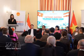 A discussion held within the Vietnam-Austria Tourism Forum (Photo: VNA)