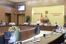 NA Chairman Tran Thanh Man speaks at the second meeting of the NA Standing Committee on May 11. (Photo: VNA)