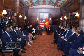 General Secretary of the Communist Party of Vietnam Central Committee and President To Lam has a meeting in New York on September 21 with a group of US House lawmakers led by Representative Gregory Meeks, Ranking Member of the House Foreign Affairs Committee. (Photo: VNA)