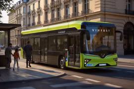 VinFast will showcase its first electric buses in Europe at Busworld Europe 2025, slated for October 3–9 in Brussels, Belgium. (Photo: Vinfast)