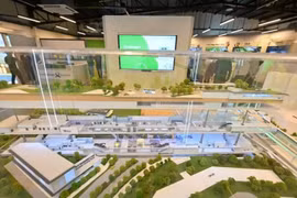 A 3D model of the Clementi Interchange Station on display at the Cross Island Line Phase 2 Project Information Centre in Clementi on Jul 7, 2025. (Photo: CNA)