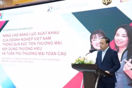 Dao Viet Anh, head of VIETRADE’s international relations division, speaks at the event. (Photo: The Ministry of Industry and Trade)