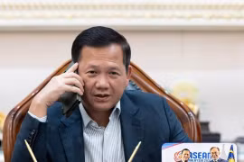 Cambodian Prime Minister Hun Manet and his Malaysian counterpart Anwar Ibrahim have a phone call on August 19. (Photo: freshnewsasia.com)
