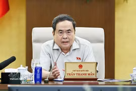 NA Chairman Tran Thanh Man speaks at the meeting. (Photo: VNA)