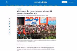The article about Vietnam's 50th anniversary of the liberation of the South and national reunification (April 30, 1975 - 2025) held in Ho Chi Minh City. (Photo: screenshot)