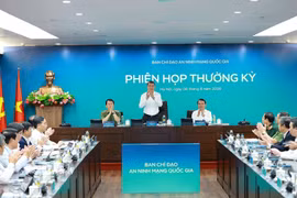 PM Le Minh Hung chairs the second meeting of the National Cybersecurity Steering Committee on August 6. (Photo: VNA)