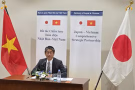 Japanese Ambassador to Vietnam Ito Naoki holds a press briefing on November 27 in Hanoi on the second anniversary of the Vietnam–Japan Comprehensive Strategic Partnership. (Photo: VNA)