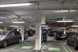 An EV parking lot in the UK (Photo: VNA)