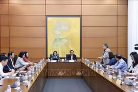 At a discussion session (Photo: VNA)