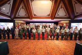 Delegates at the 22nd ASEAN Defence Ministers' Meeting-Plus (ADMM-Plus) Experts' Working Group (EWG) on Peacekeeping Operations. (Photo published by VNA)